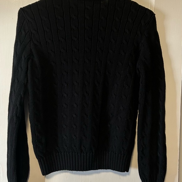 RALPH LAUREN GOLF BLACK LADIES CABLE CREW NECK SWEATER SIZE S - Picture 5 of 5
